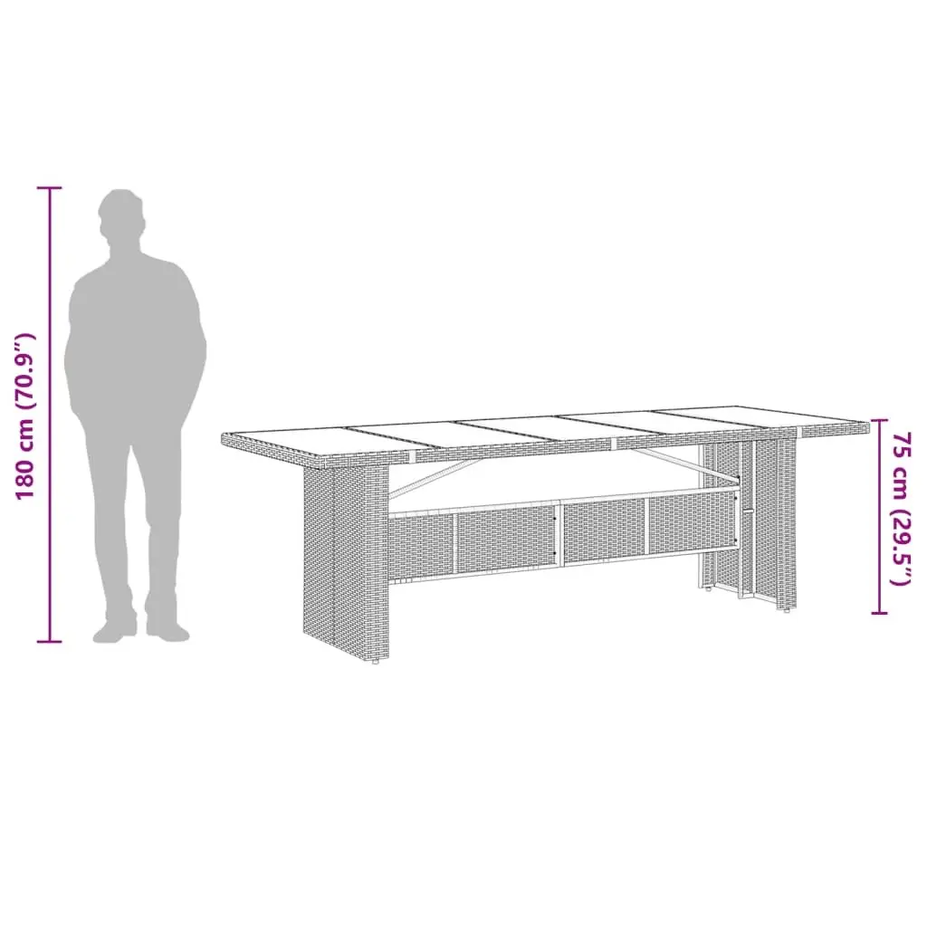 9 Piece Grey Garden Dining Set