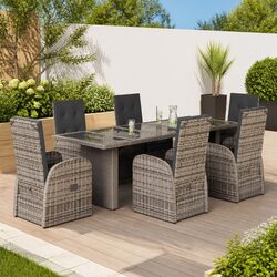 Reliable 7 Piece Garden Dining Set with Comfort and Style