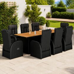 Reliable Outdoor Dining Set: 9 Pieces for Comfort