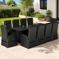 Reliable 11 Piece Outdoor Garden Dining Set with Comfort