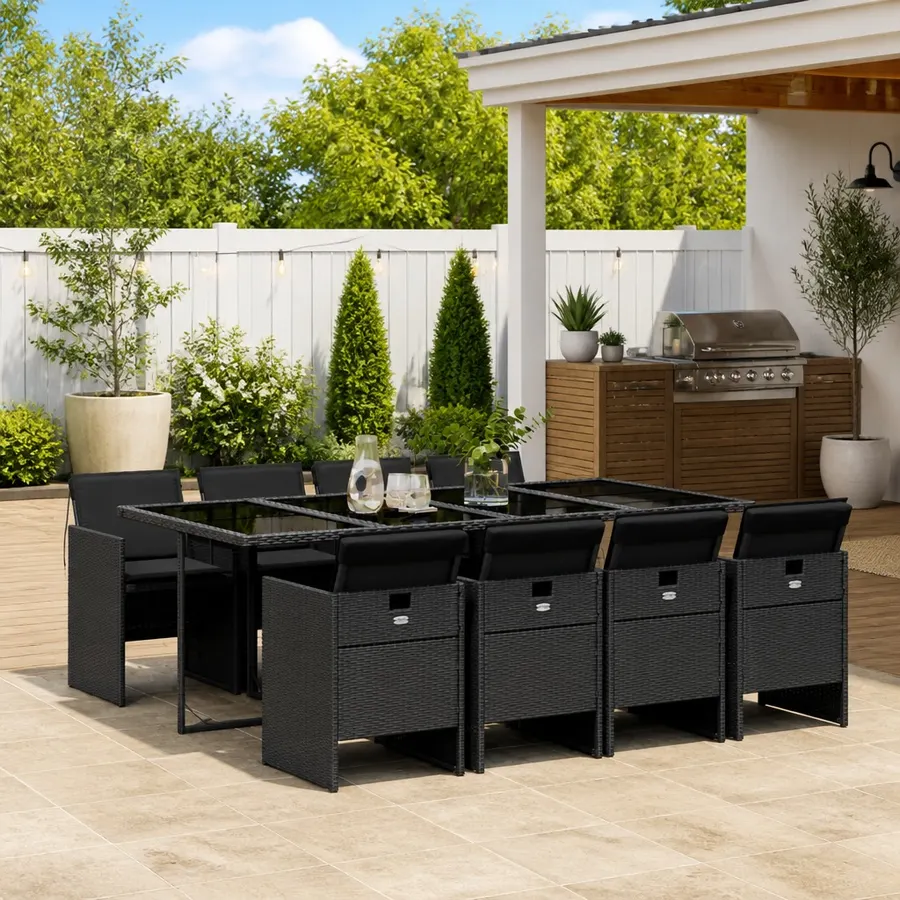 Versatile and Affordable 9 Piece Outdoor Dining Set