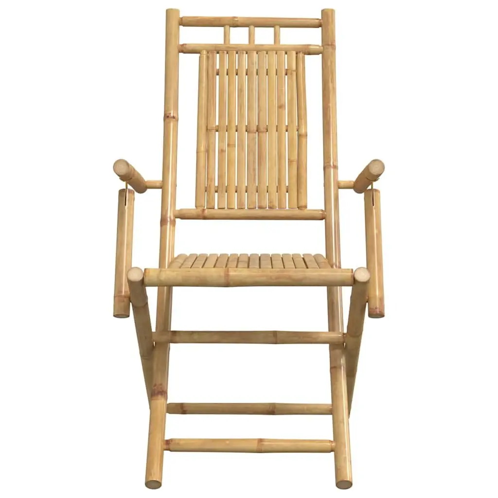 Folding Garden Chairs Set 4 Piece Outdoor Seating with Armrests Backrest Brown