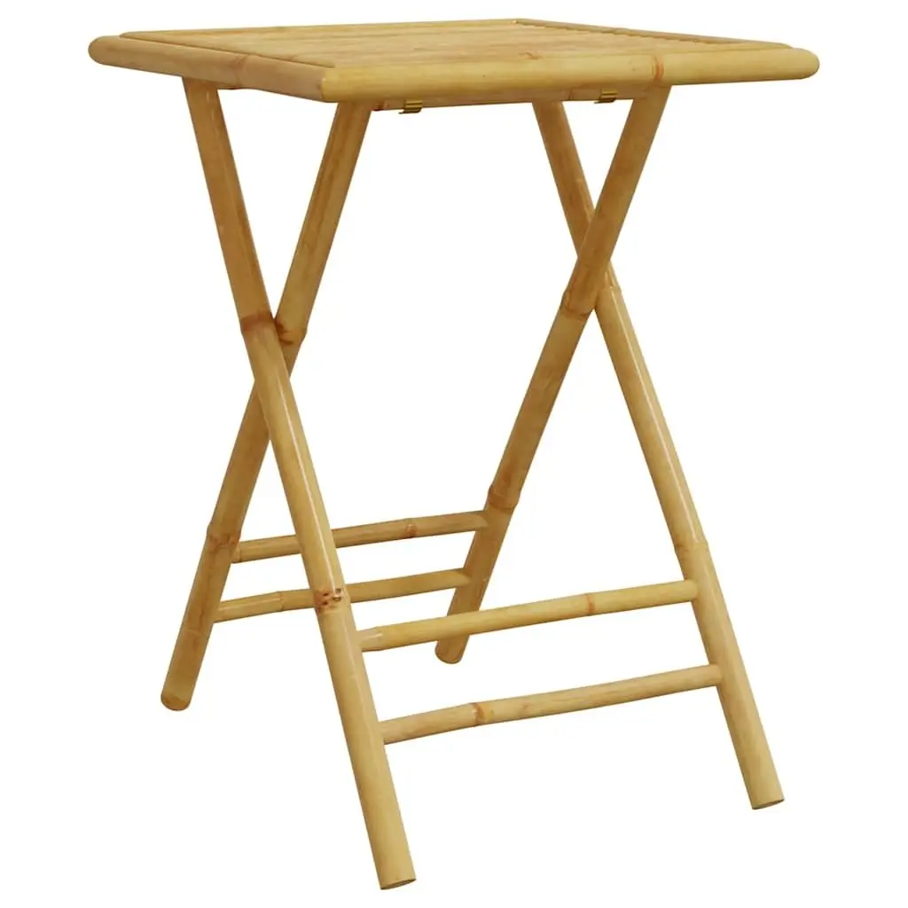 Bistro Set Bamboo Brown Outdoor Furniture 3 Piece Seating Table and Chairs