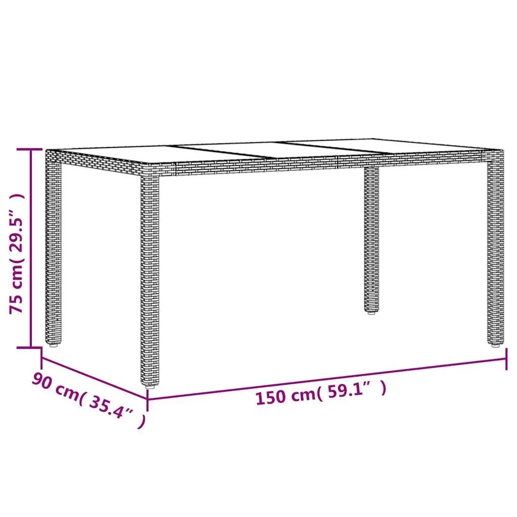 Garden Dining Set 5 Piece Outdoor Furniture Patio Table Chairs Grey