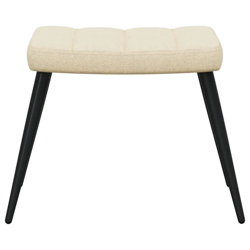 Cream Armchair with Stool