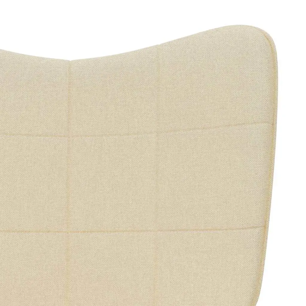 Cream Armchair with Stool
