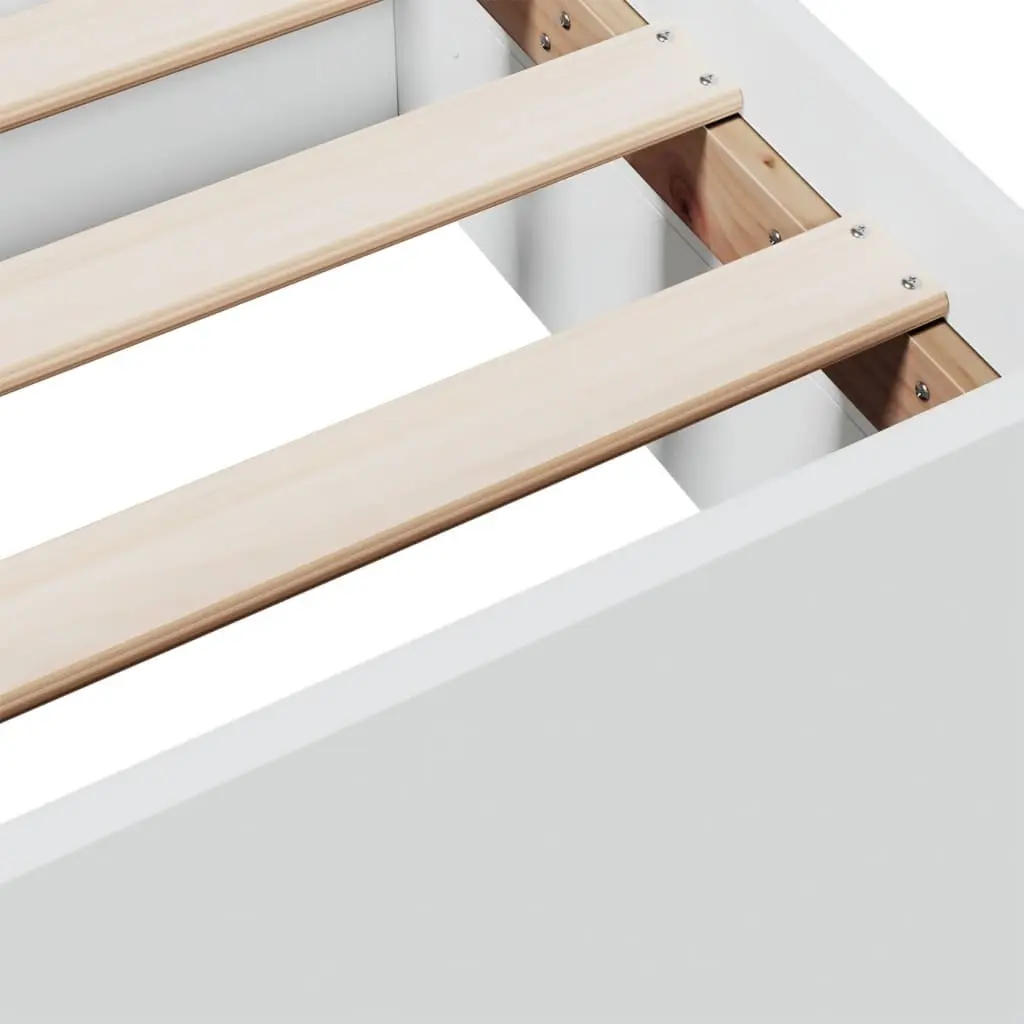 Bed Frame with Storage Drawers 90x190 cm White