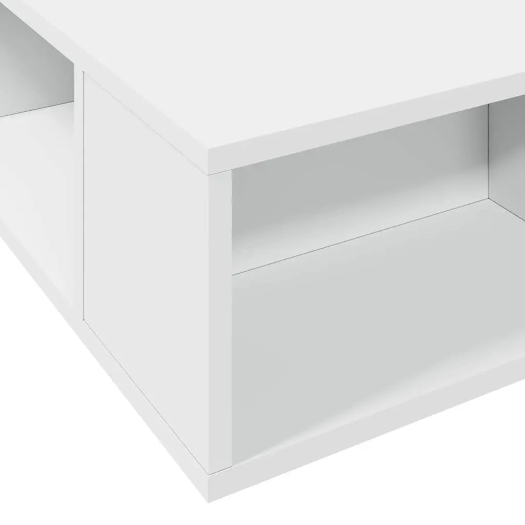 Bed Frame White 135x190 cm Slatted Base Storage Compartments Bedroom Furniture