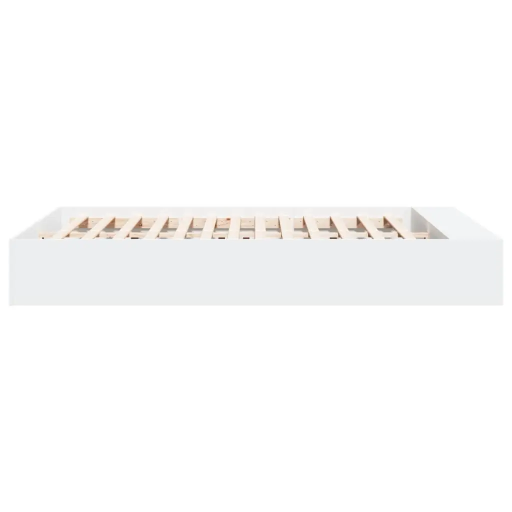 White Bed Frame 150x200cm with Storage