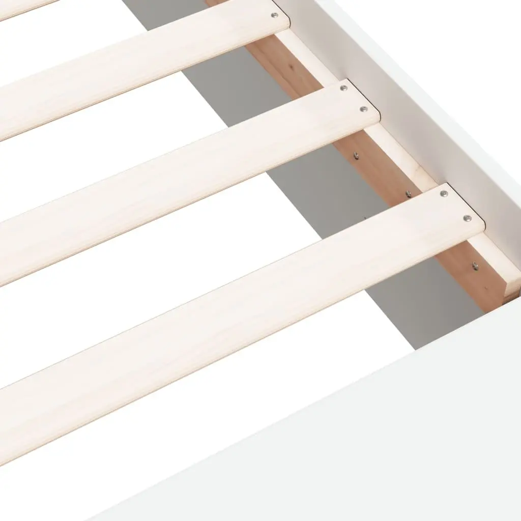 White Bed Frame 150x200cm with Storage