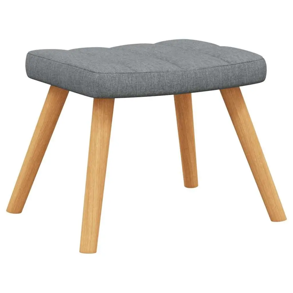Grey Rocking Chair with Stool for Comfort