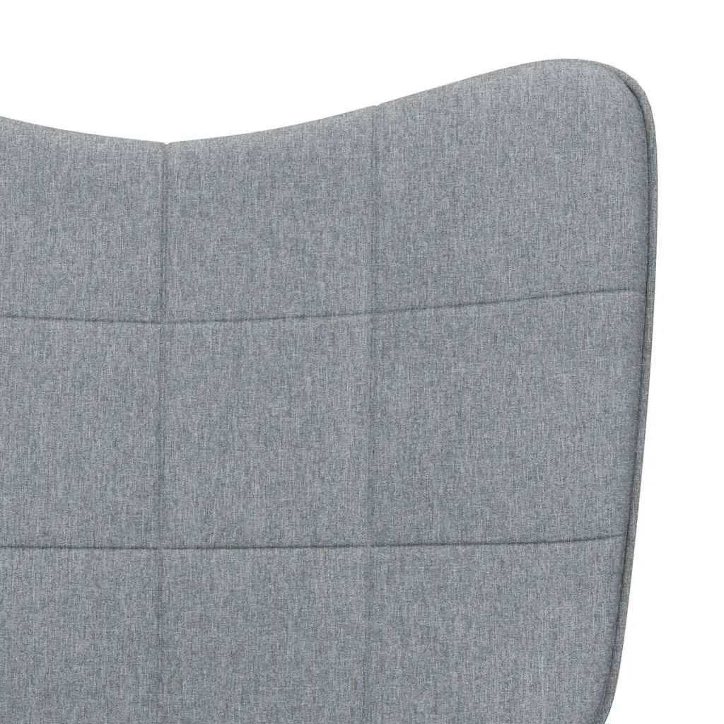 Grey Rocking Chair with Stool for Comfort