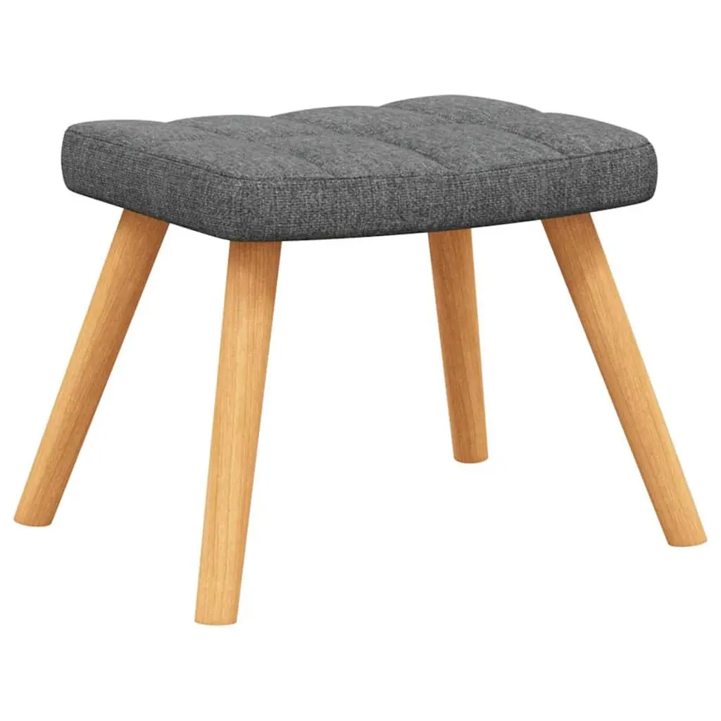 Rocking Chair with Footstool Relaxing Lounge Seat Dark Grey Fabric
