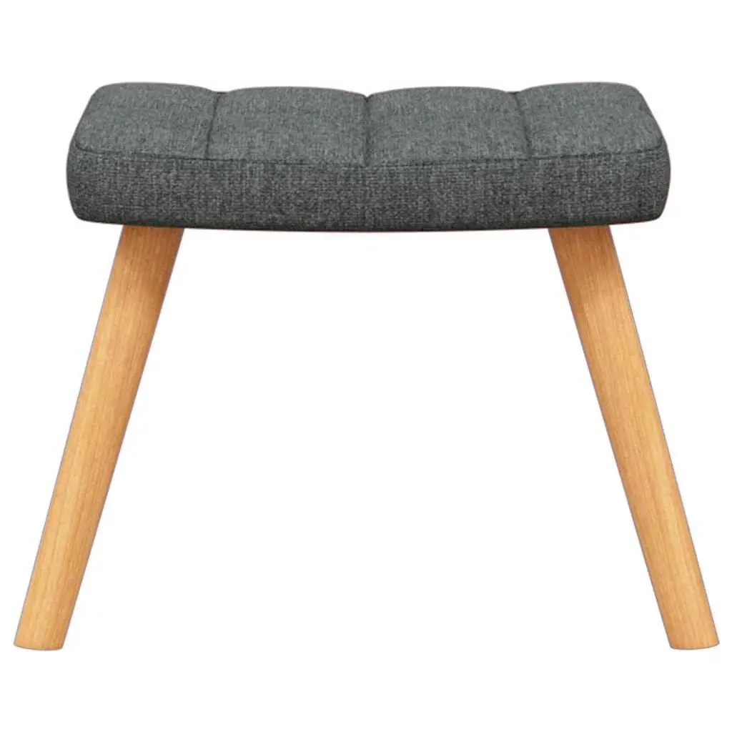 Rocking Chair with Footstool Relaxing Lounge Seat Dark Grey Fabric