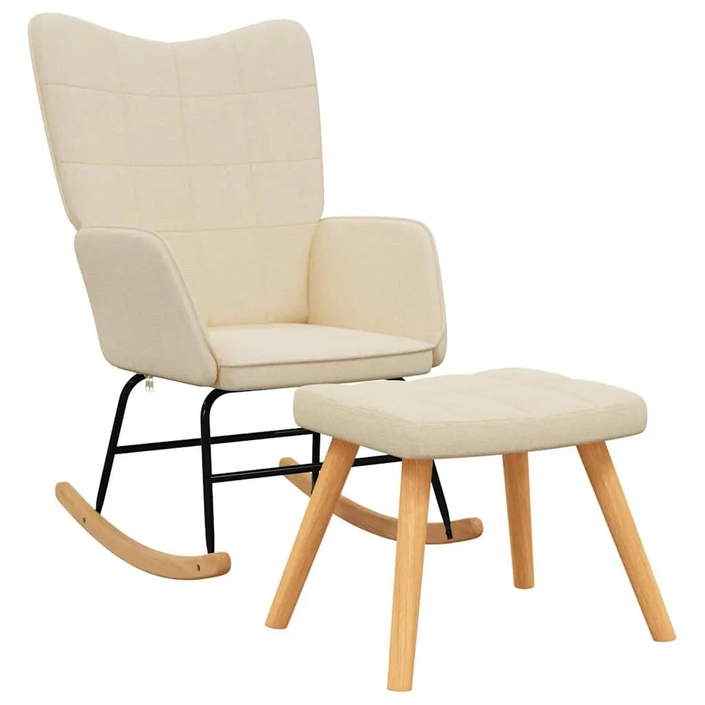 Rocking Chair with Stool Set for Relaxation