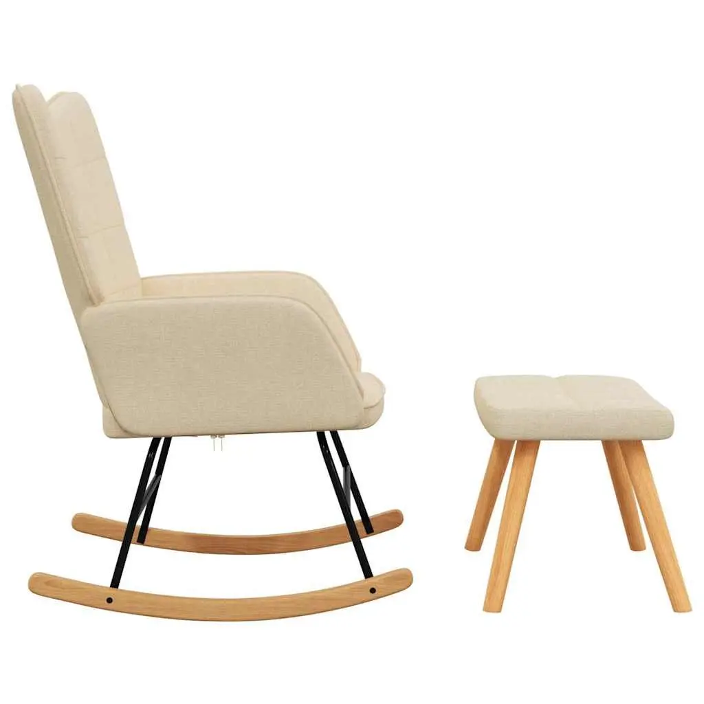 Rocking Chair with Stool Set for Relaxation