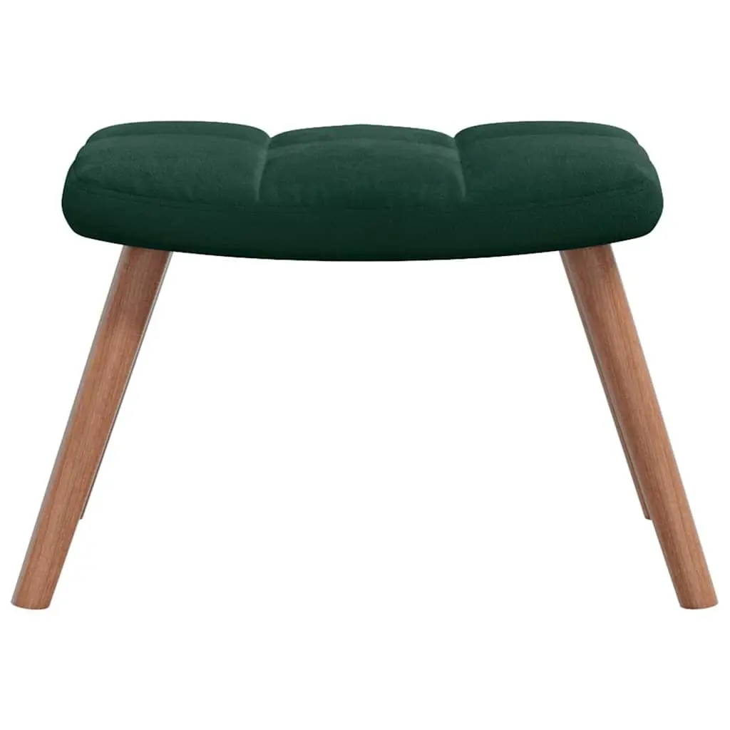 Green Velvet Chair and Stool for Home Use