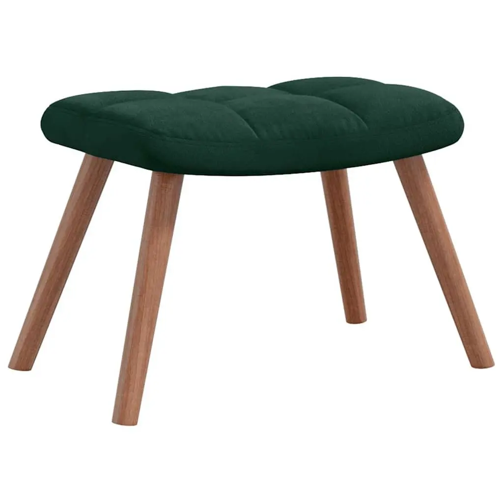 Green Velvet Chair and Stool for Home Use