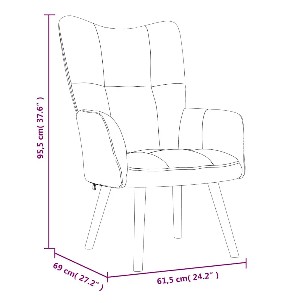 Green Velvet Chair and Stool for Home Use
