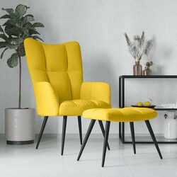 Stylish Armchair with Stool - Durable and Comfortable