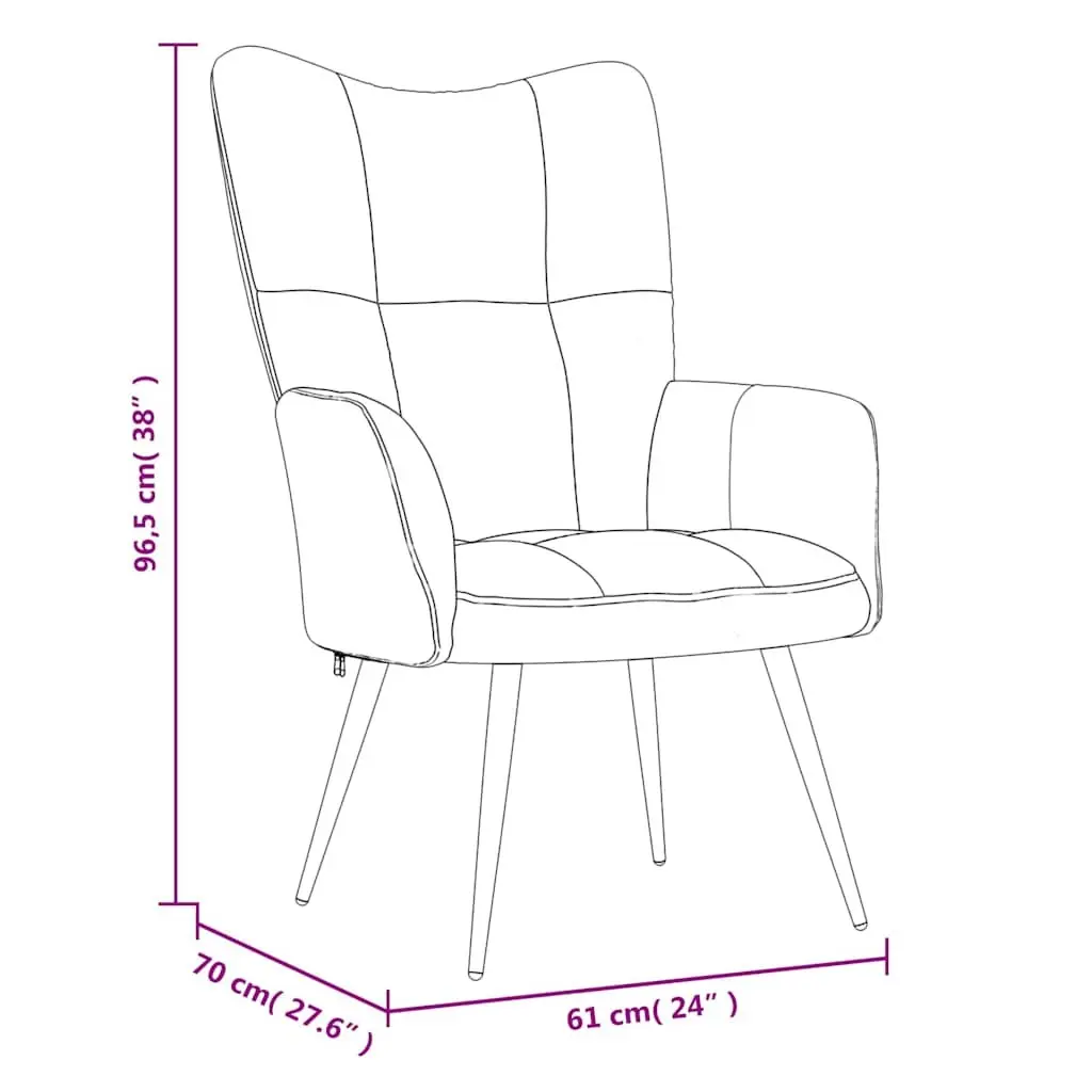Velvet Armchair with Stool Relaxing Chair Mustard Yellow