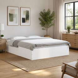 White Bed Frame 150x200 cm: Practical and Stylish