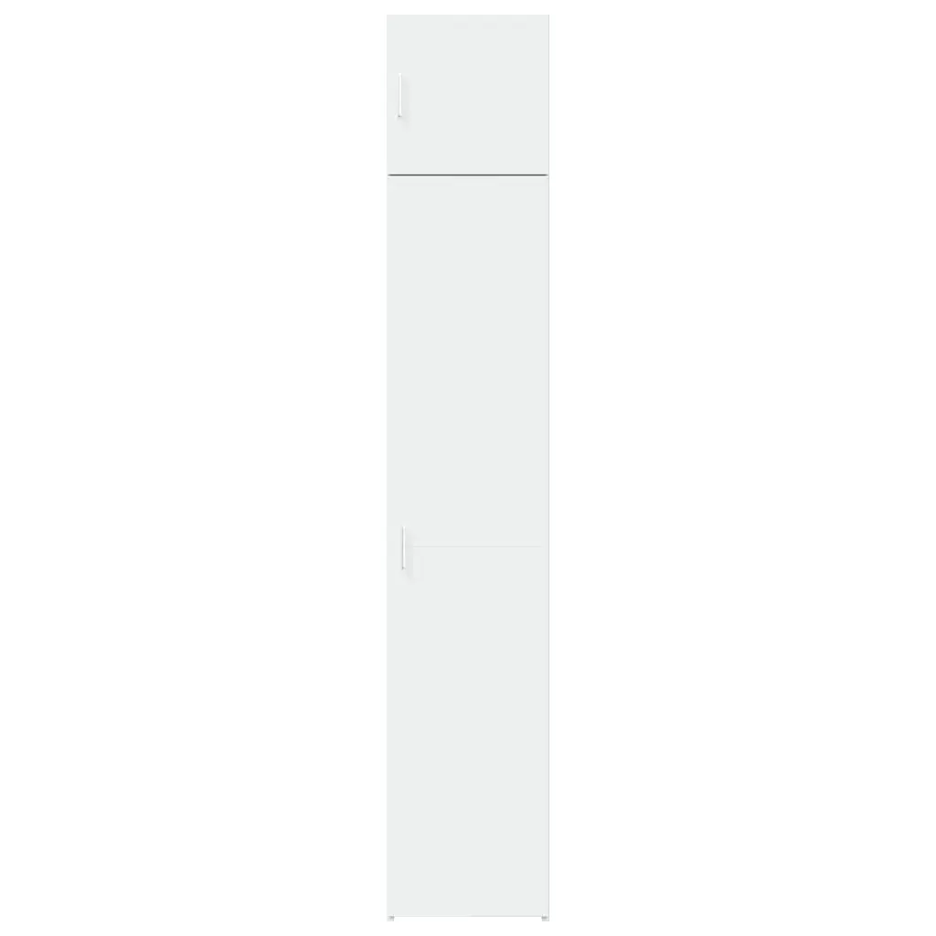 Slim Storage Cabinet White Engineered Wood 40x42.5x225cm Tall Bathroom Bedroom
