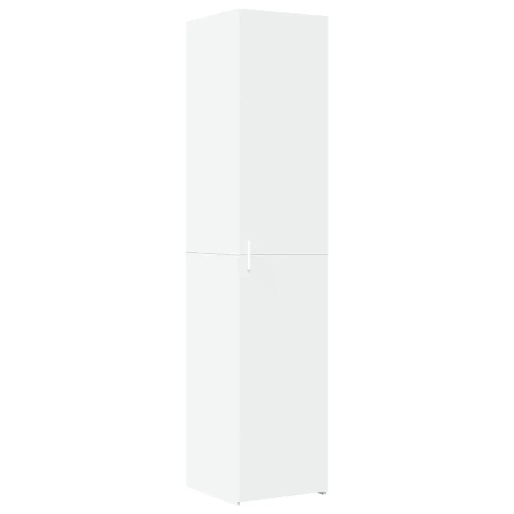 Slim Storage Cabinet White Engineered Wood 40x42.5x225cm Tall Bathroom Bedroom
