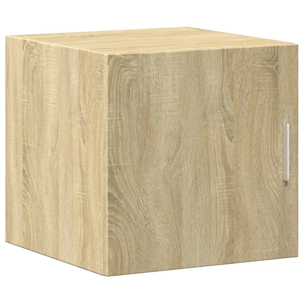 Slim Storage Cabinet Multipurpose Tall Sonoma Oak Engineered Wood