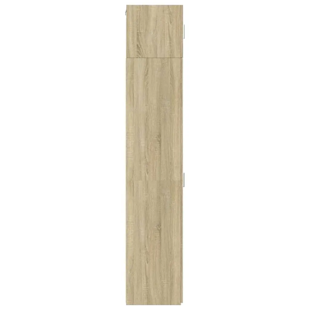 Slim Storage Cabinet Multipurpose Tall Sonoma Oak Engineered Wood