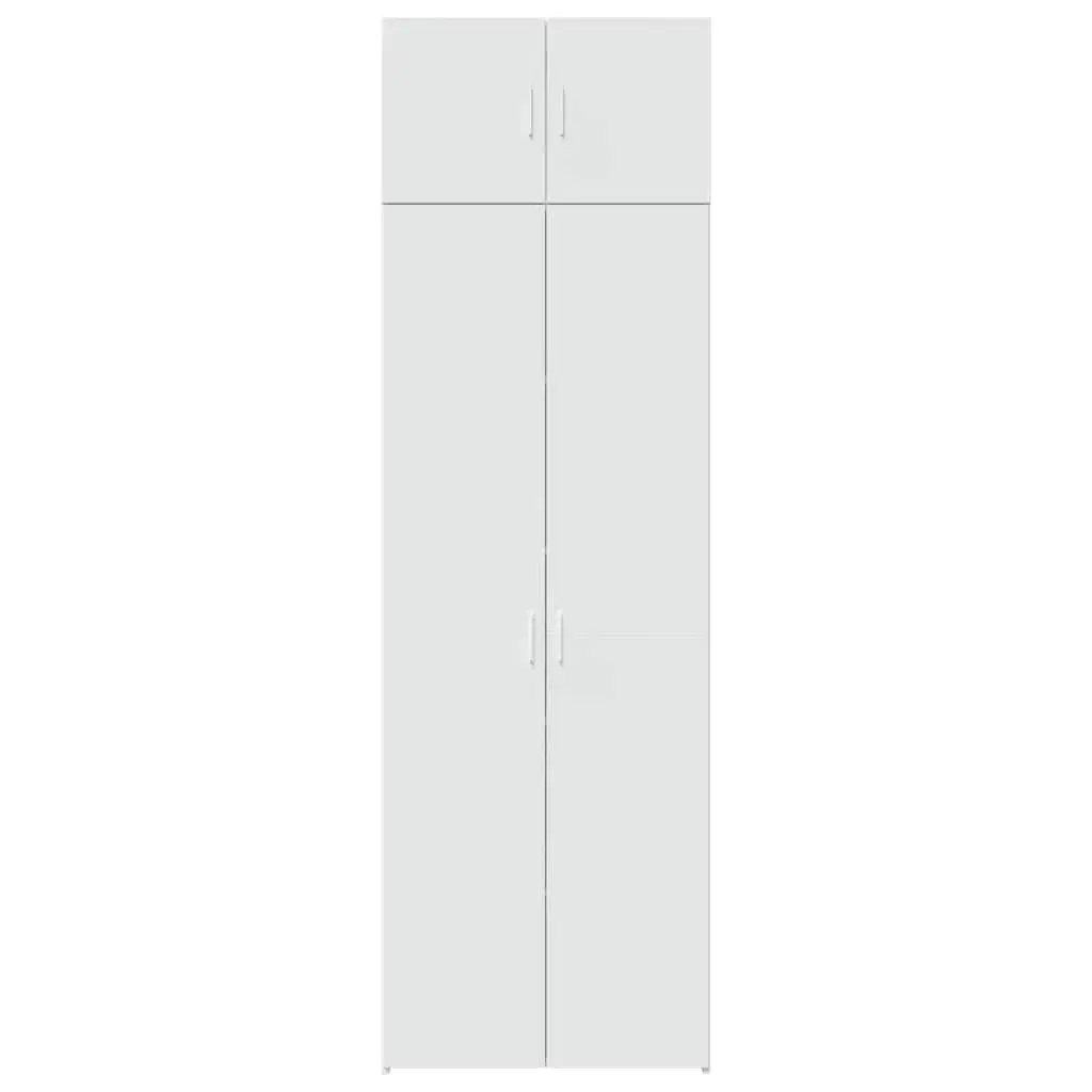 Storage Cabinet White 70x42.5x225 cm Engineered Wood Tall Cupboard Unit