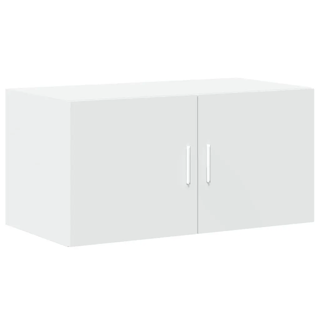Tall Storage Cabinet White Engineered Wood Vertical Space Saving 80 x 42.5 x 225 cm