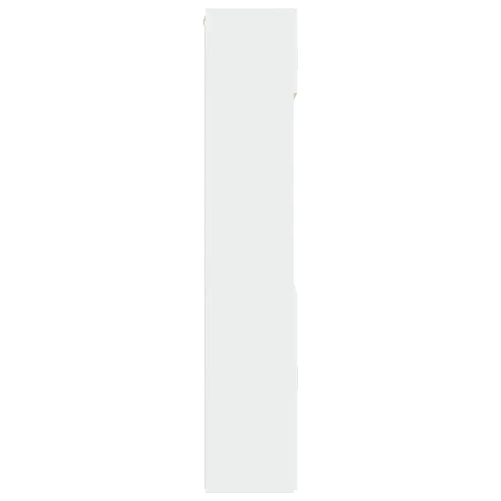 Tall Storage Cabinet White Engineered Wood Vertical Space Saving 80 x 42.5 x 225 cm