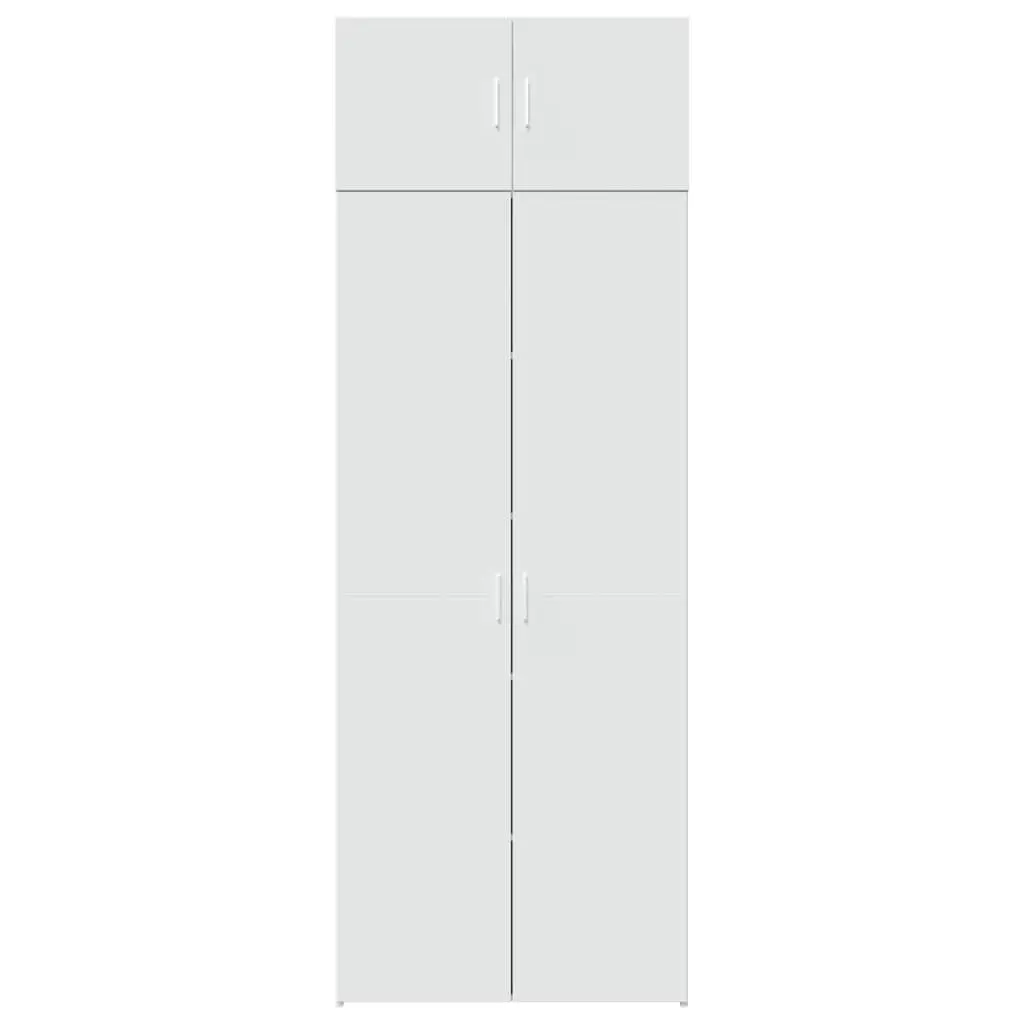 Tall Storage Cabinet in White Wood
