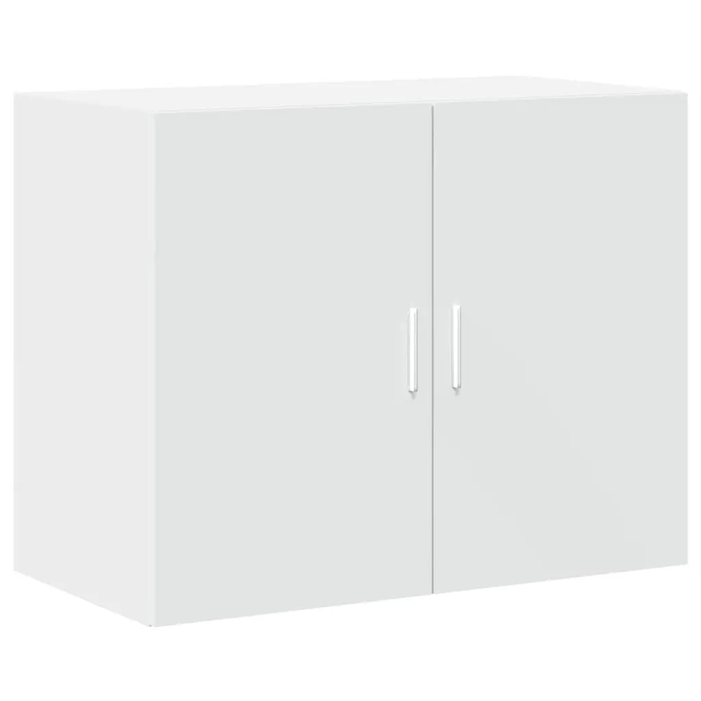 Highboard Storage Cabinet Engineered Wood White 80x42.5x249cm Multifunctional Sideboard with Open Compartments and Doors