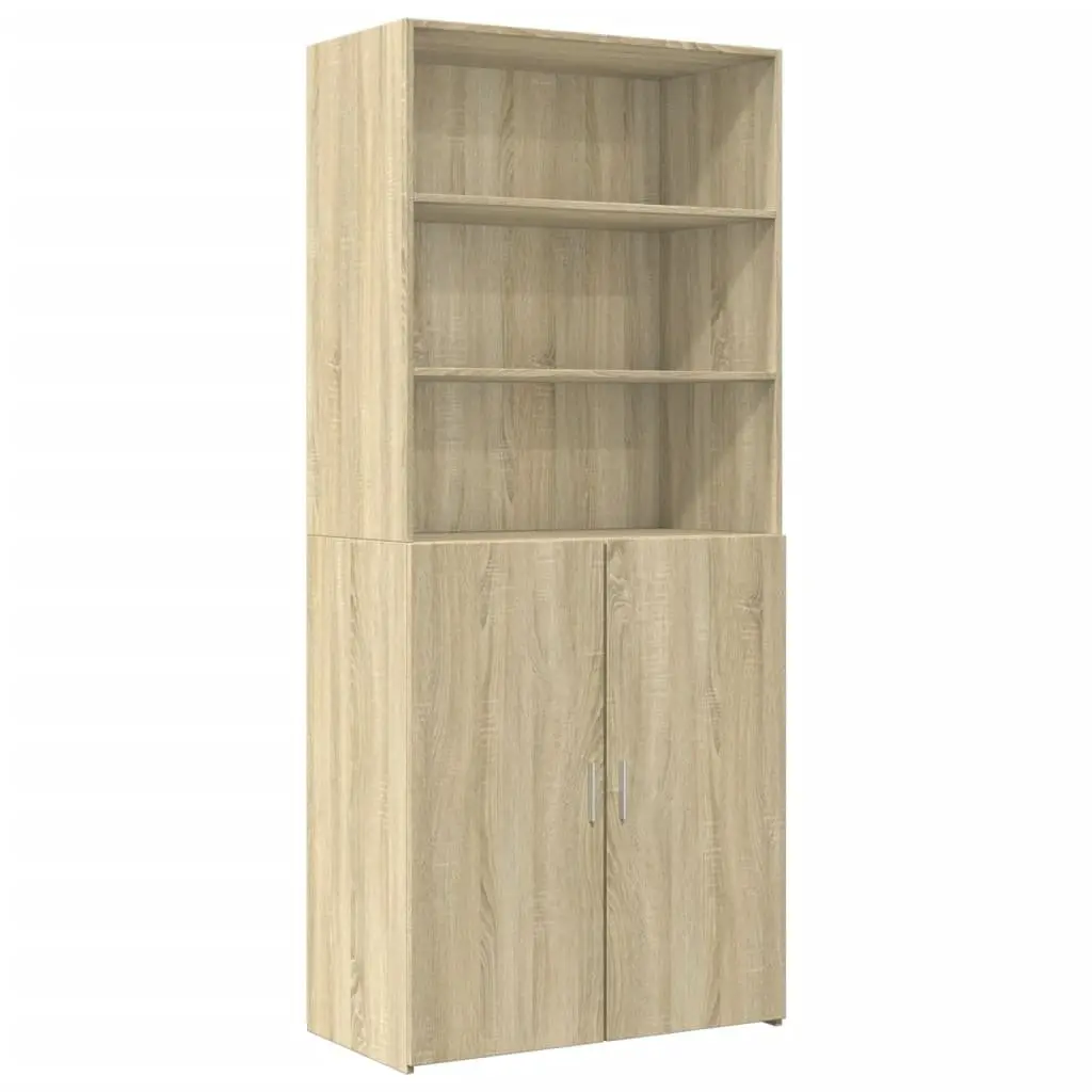 Highboard Storage Cabinet Engineered Wood Brown 80x42.5x249cm