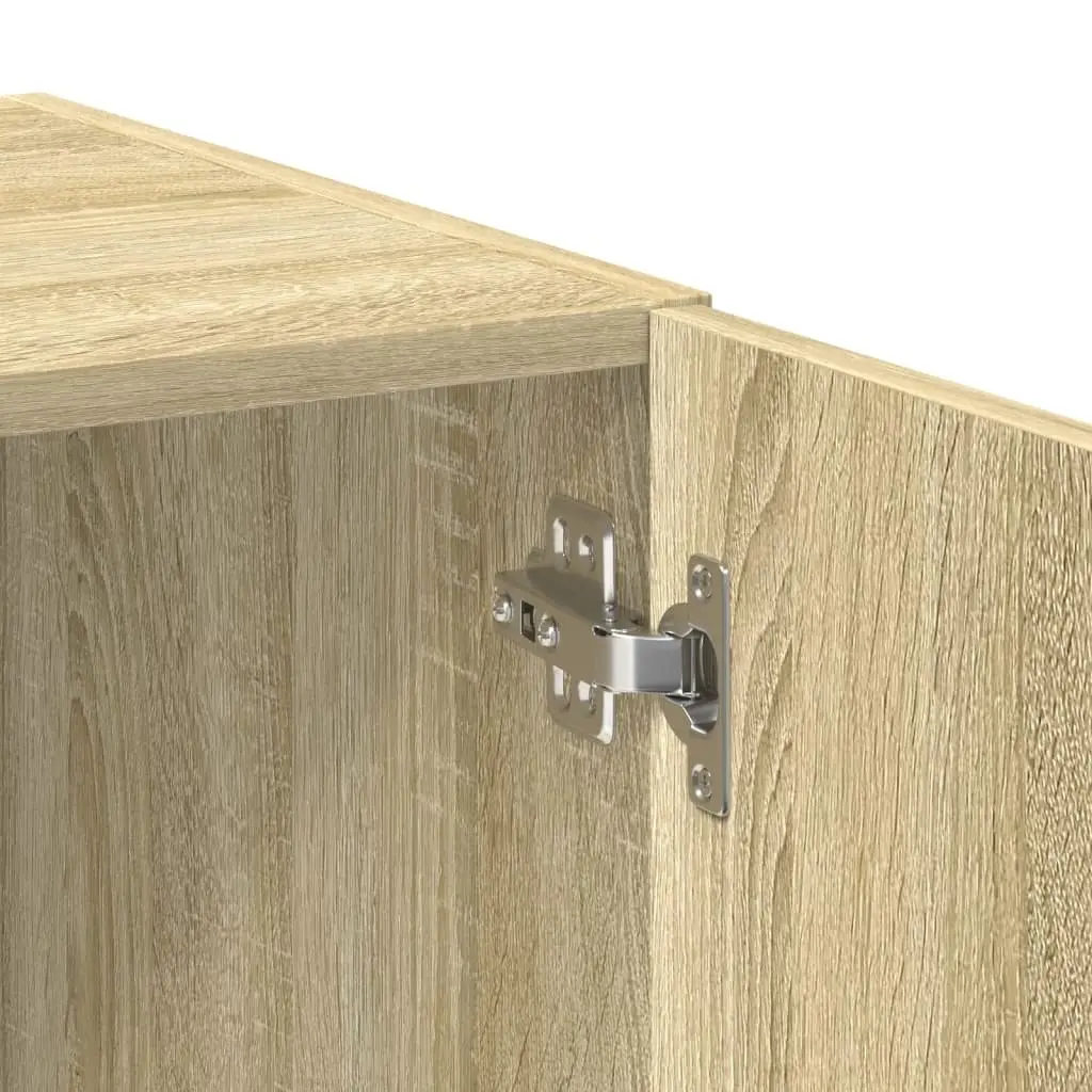 Highboard Storage Cabinet Engineered Wood Brown 80x42.5x249cm