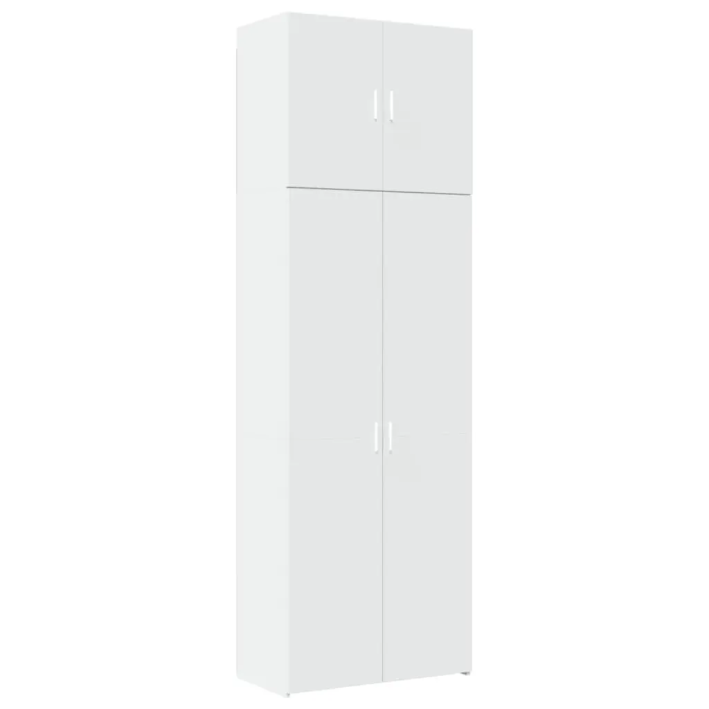 Highboard Storage Cabinet White Engineered Wood 80x42.5x249cm