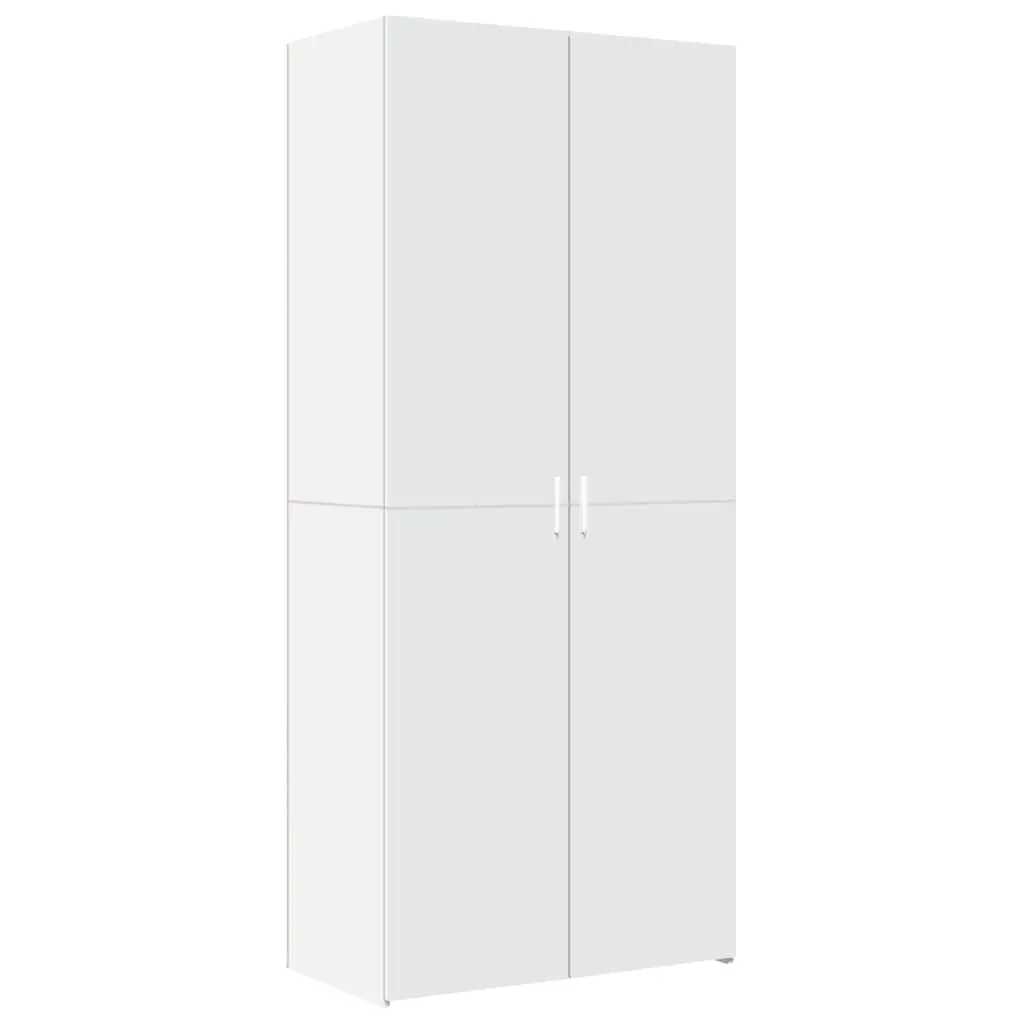 Highboard Storage Cabinet White Engineered Wood 80x42.5x249cm