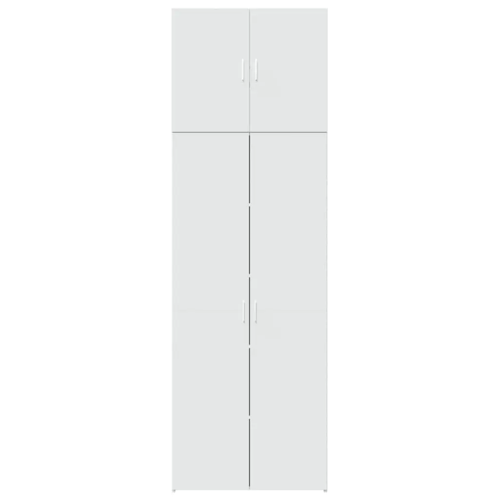 Highboard Storage Cabinet White Engineered Wood 80x42.5x249cm