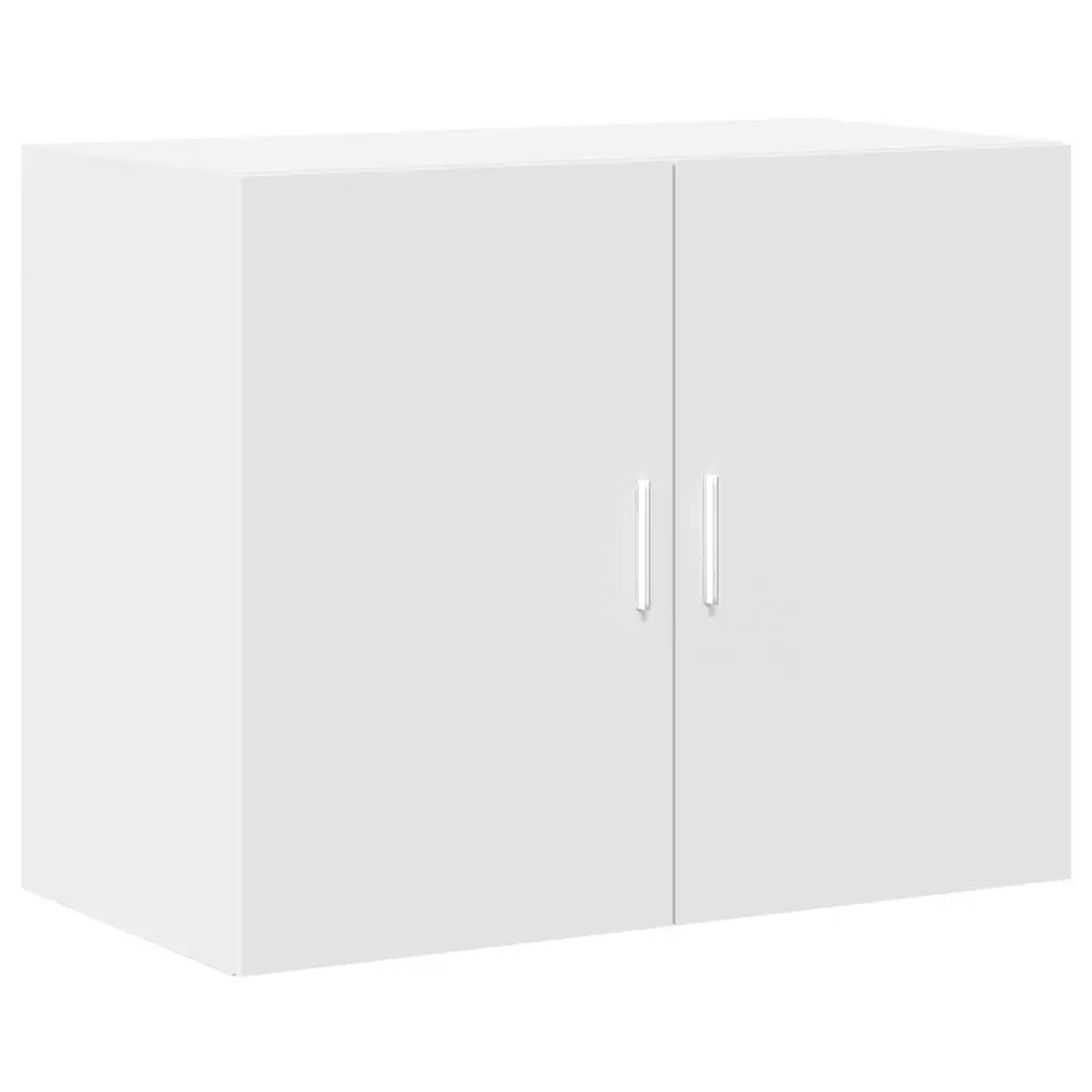 Highboard Storage Cabinet White Engineered Wood 80x42.5x249cm