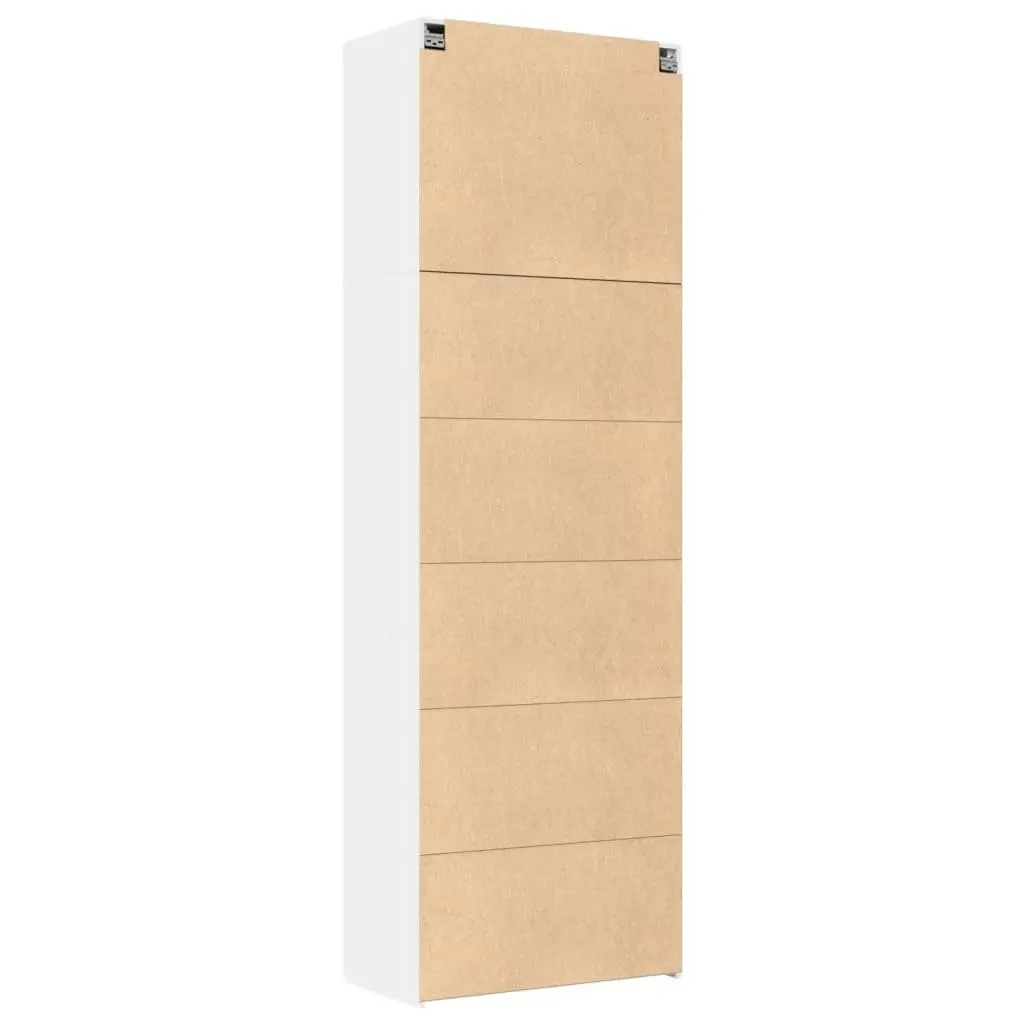 Highboard Storage Cabinet White Engineered Wood 80x42.5x249cm