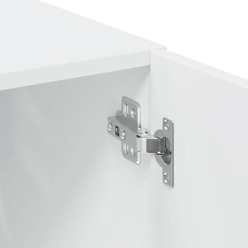 Highboard Storage Cabinet White Engineered Wood 80x42.5x249cm
