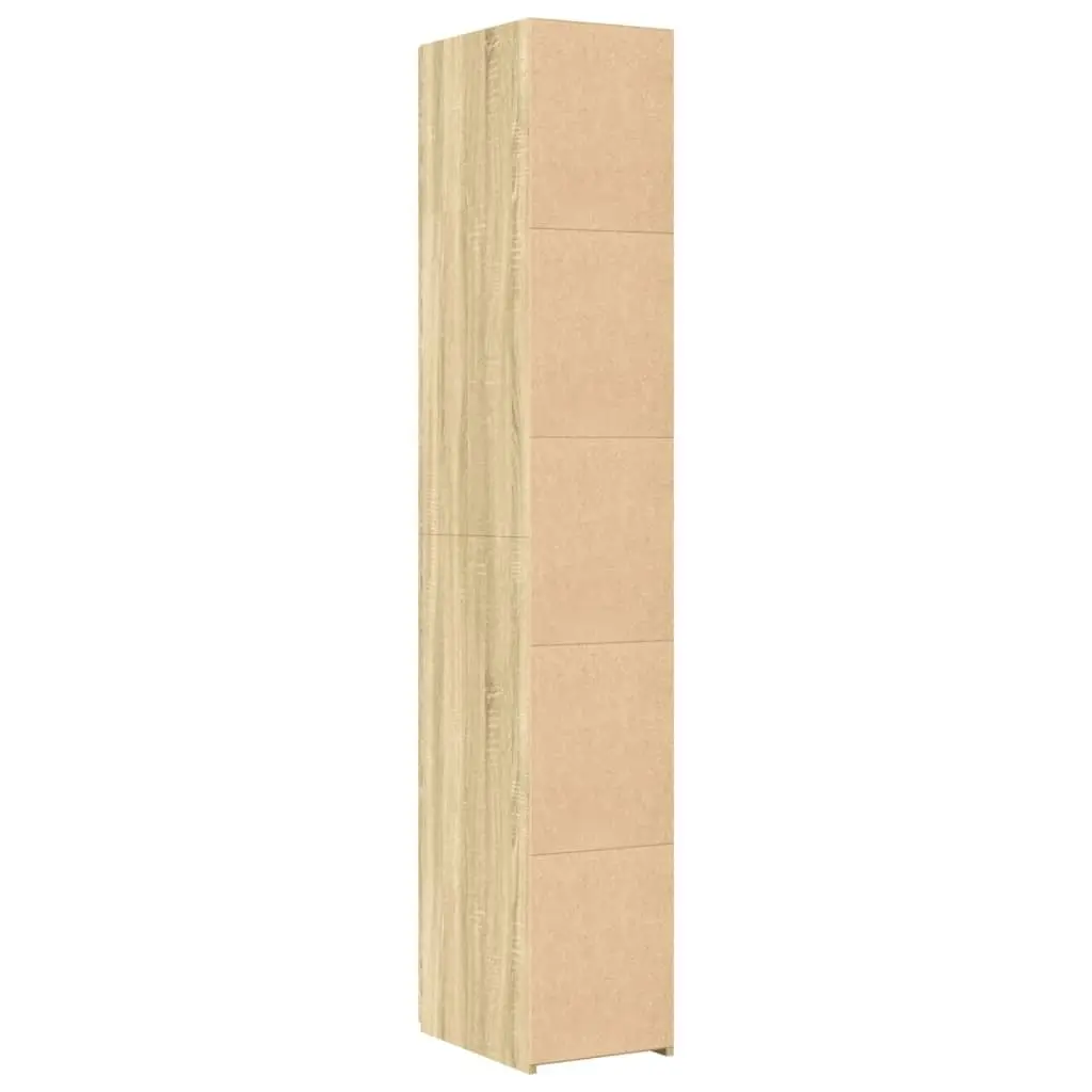 Highboard Storage Cabinet Engineered Wood Brown 30 x 42.5 x 185 cm