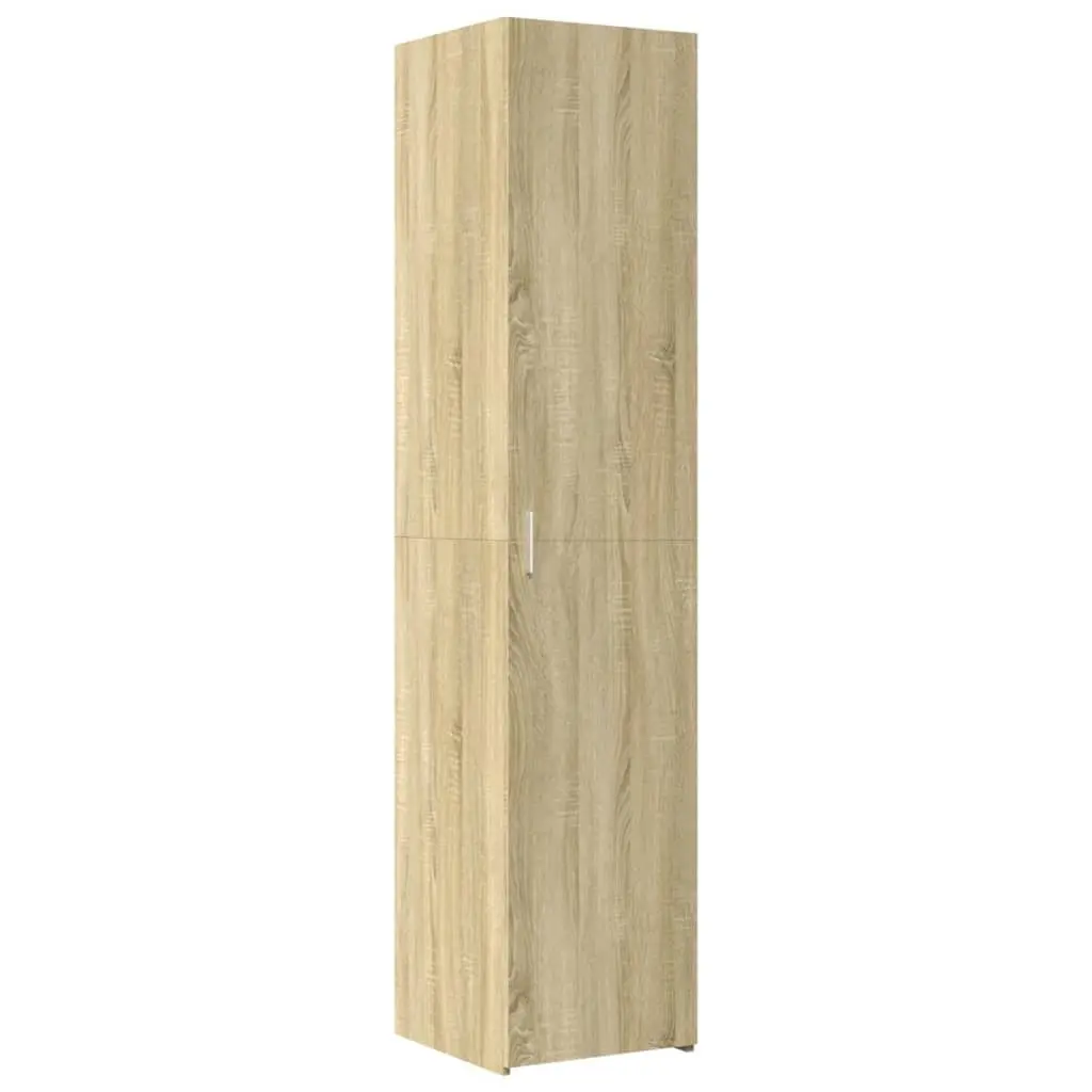 Highboard Storage Cabinet Brown Engineered Wood 40 x 42.5 x 185 cm for Bedroom Living Room