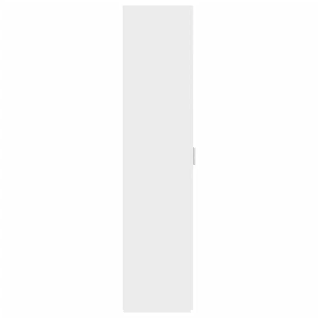 White Highboard Storage Cabinet 50x42.5x185cm Engineered Wood Sideboard Shelves
