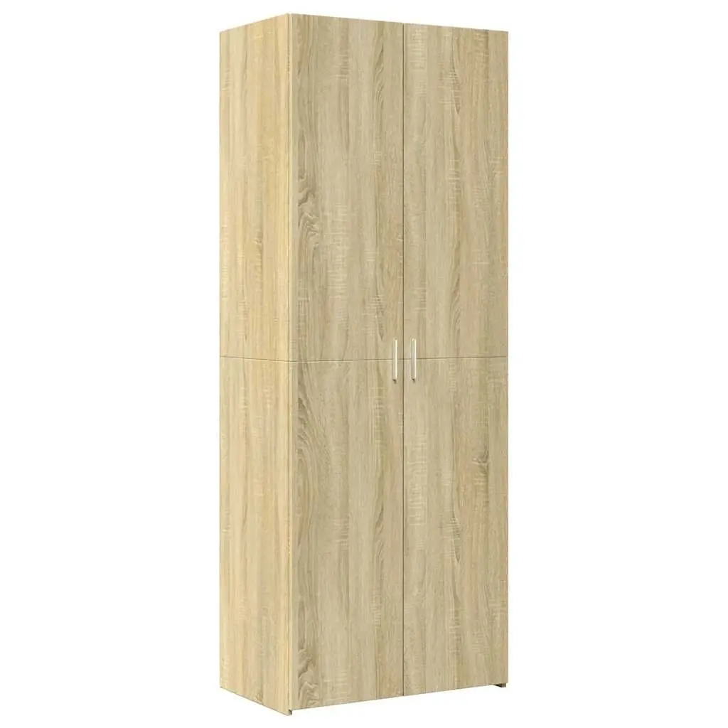 Highboard Storage Cabinet Brown Engineered Wood Living Room Bedroom 70 x 42.5 x 185 cm