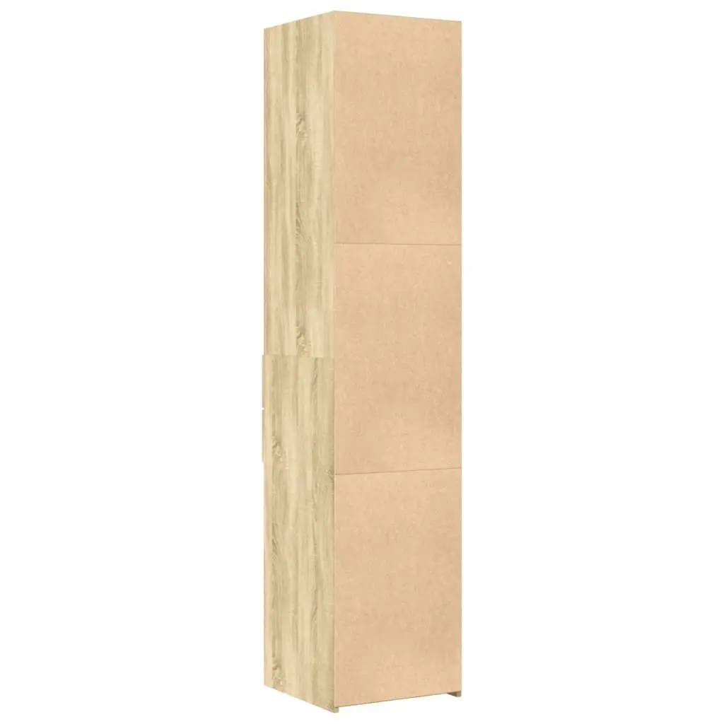 Highboard Storage Cabinet 40x42.5x185cm Engineered Wood Brown
