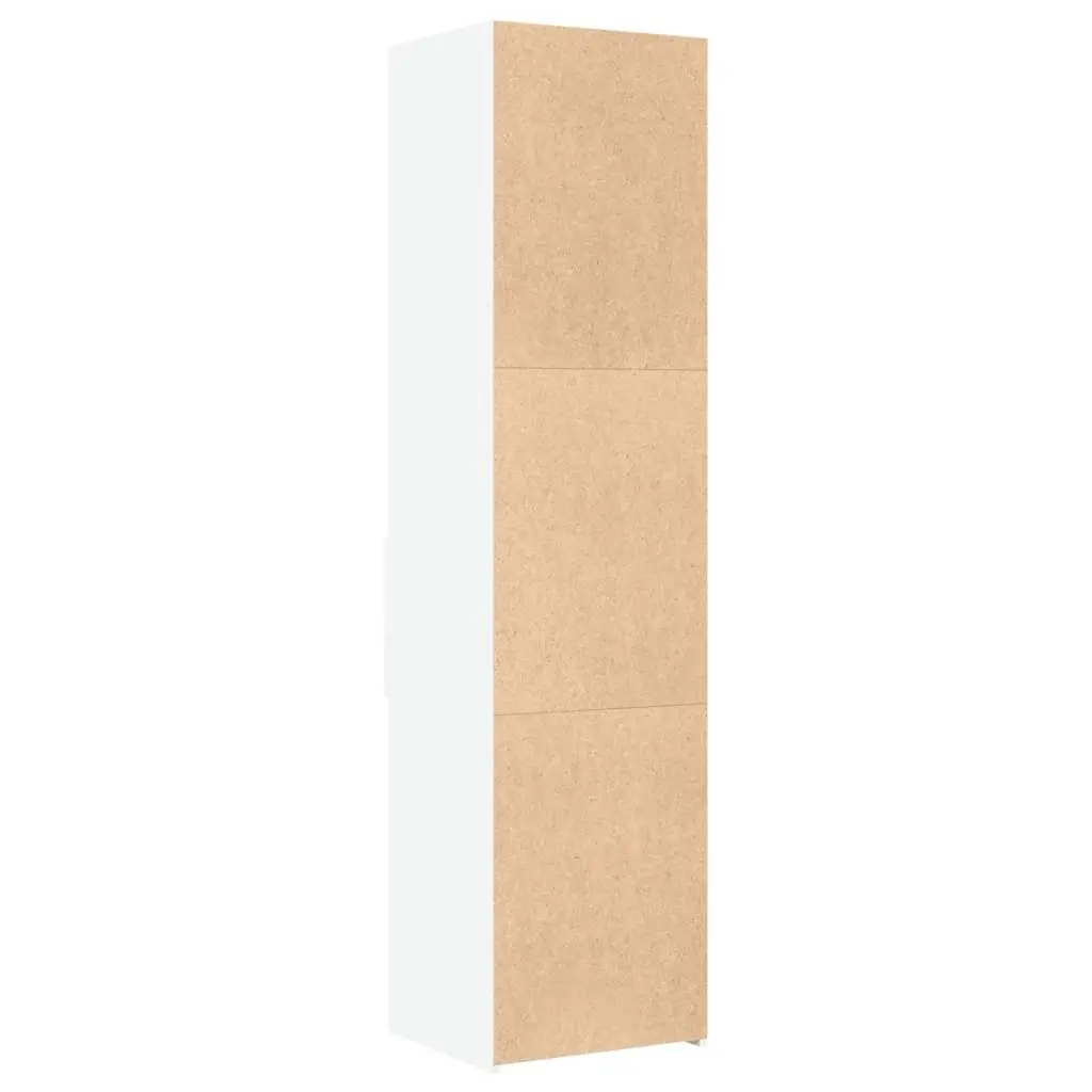 Highboard Storage Cabinet White Modern Sideboard Cupboard Engineered Wood 45 x 42.5 x 185 cm