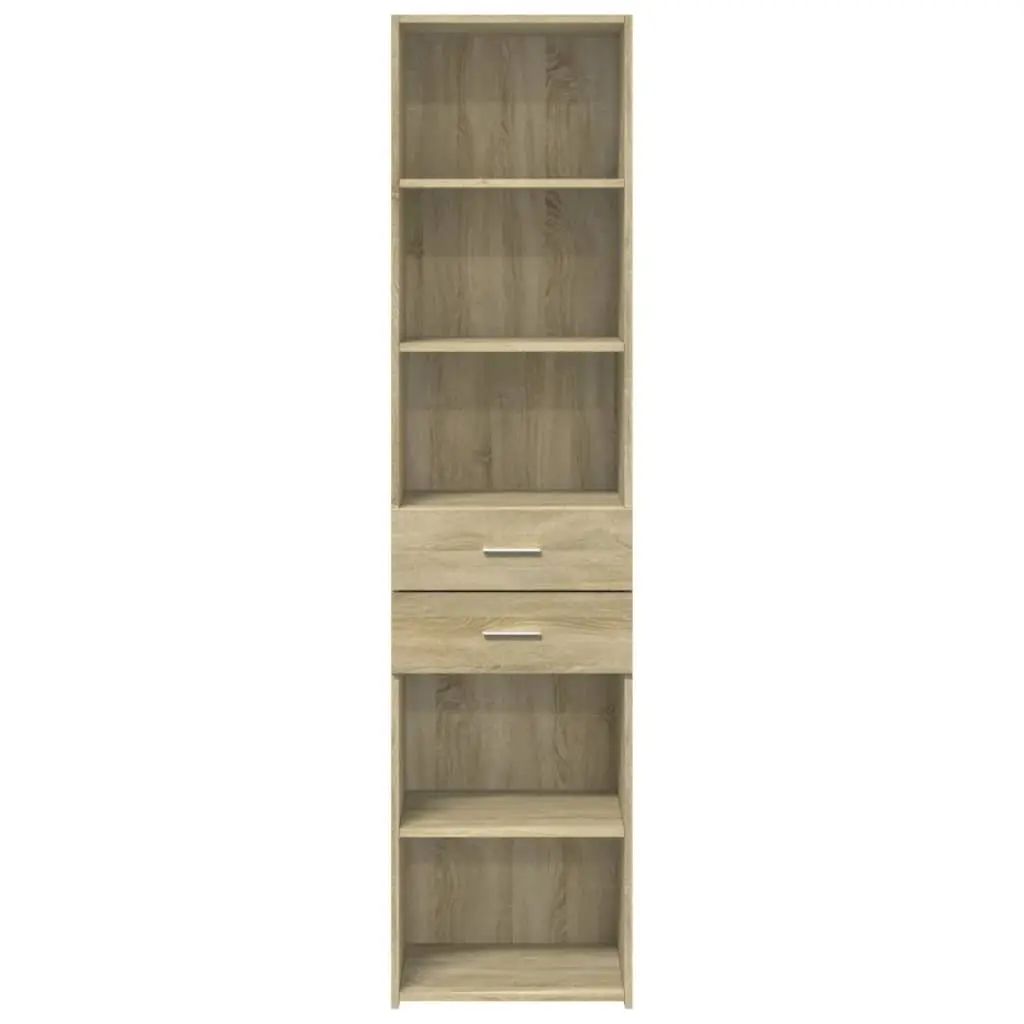 Highboard Storage Cabinet 45x42.5x185cm Brown Oak